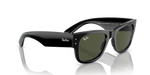 Lentes De Sol Rb Mega Wayfarer Rb0840s Negro Brilloso Verde G15
