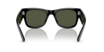Lentes De Sol Rb Mega Wayfarer Rb0840s Negro Brilloso Verde G15