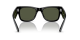 Lentes De Sol Rb Mega Wayfarer Rb0840s Negro Brilloso Verde G15