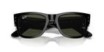 Lentes De Sol Rb Mega Wayfarer Rb0840s Negro Brilloso Verde G15