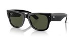 Lentes De Sol Rb Mega Wayfarer Rb0840s Negro Brilloso Verde G15