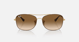 Lentes De Sol Rb3799n Dorado Café Degradado