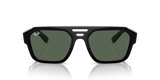 Lentes De Sol Rb Corrigan Bio Based Rb4397 Negro Brilloso Verde G15