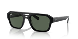 Lentes De Sol Rb Corrigan Bio Based Rb4397 Negro Brilloso Verde G15