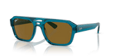 Lentes De Sol Rb Corrigan Bio Based Rb4397 Azul Café Obscuro