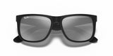 Lentes De Sol Rb Justin Rb4165n (Negro Mate-Plateado Espejo)