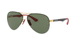 Lentes De Sol Rb Aviador Rb3460m Scuderia Ferrari Dorado Verde